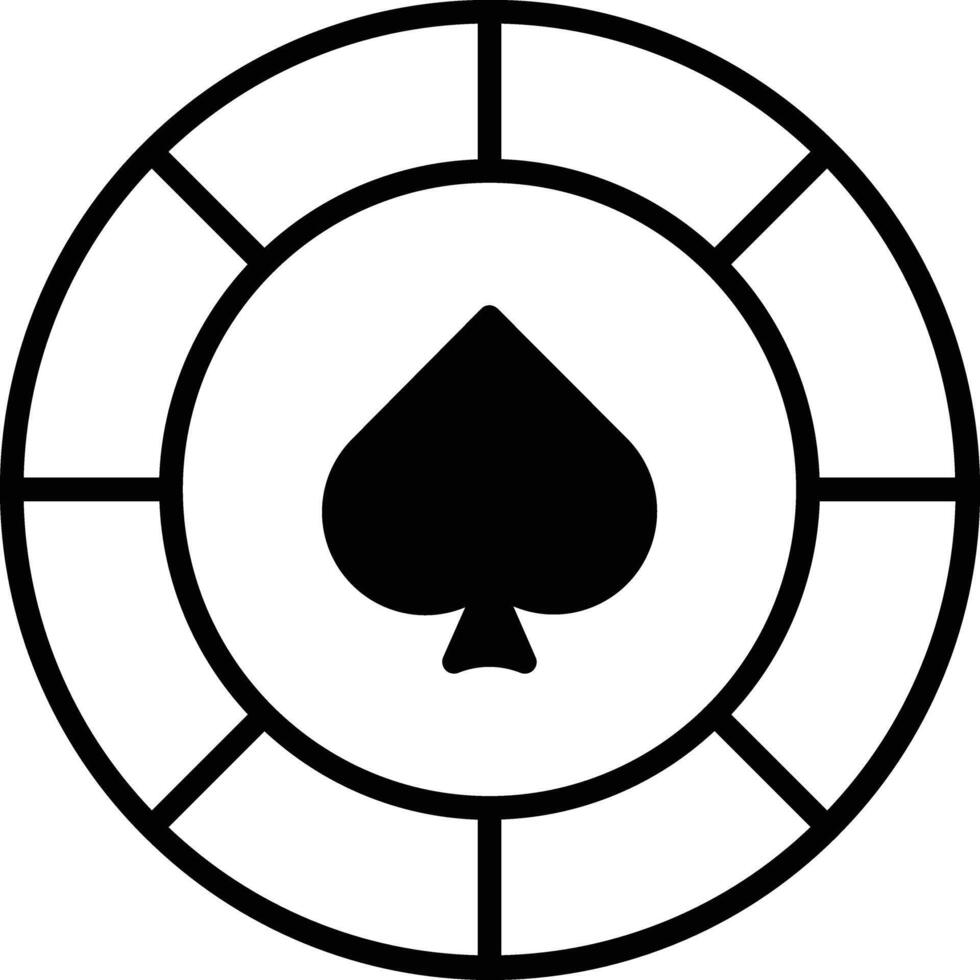 Spades Card glyph and line vector illustration