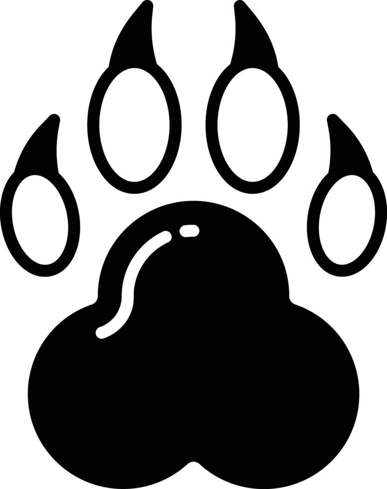 Animal glyph and line vector illustration