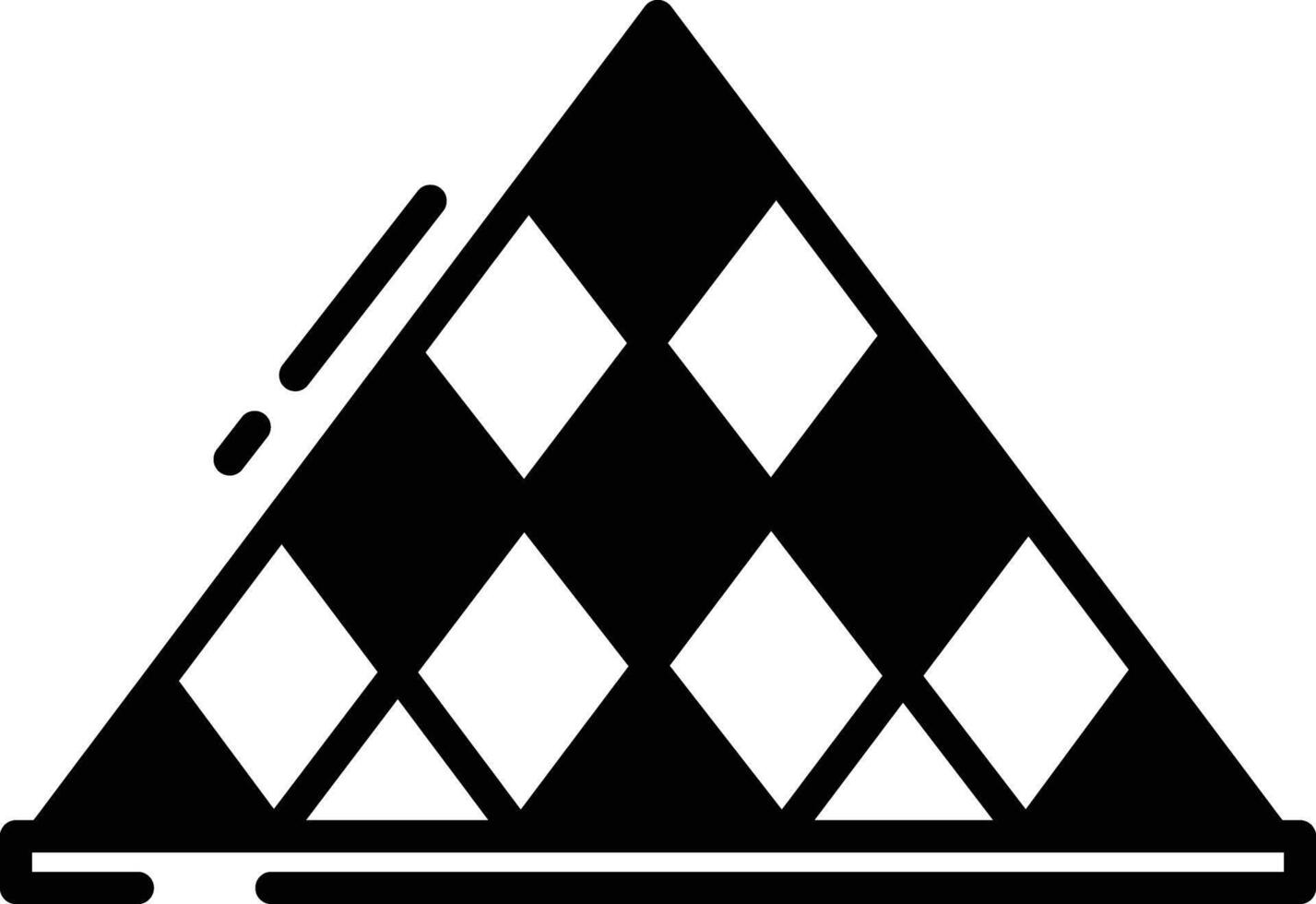 Louvre glyph and line vector illustration