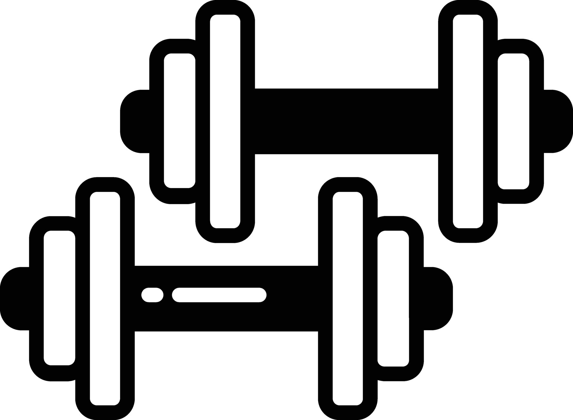 Dumbbell glyph and line vector illustration 41156809 Vector Art at Vecteezy