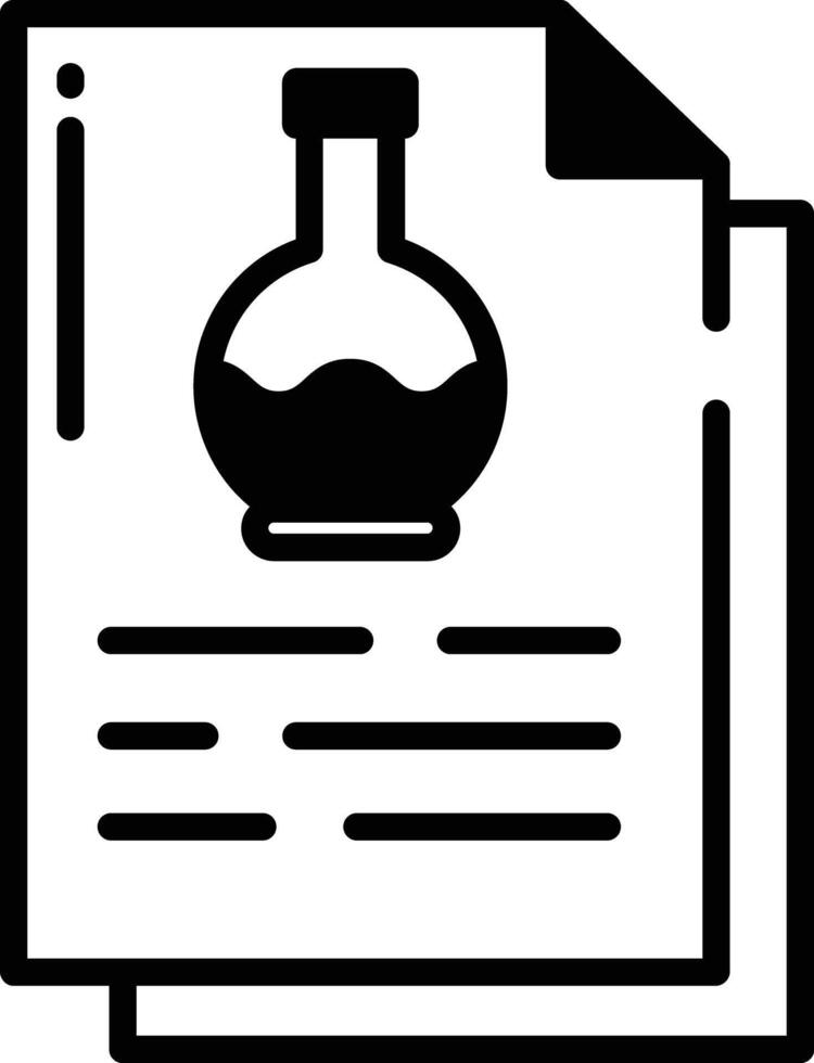 Document glyph and line vector illustration