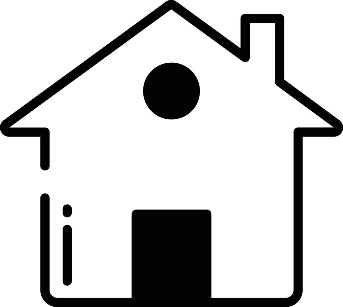 Home glyph and line vector illustration