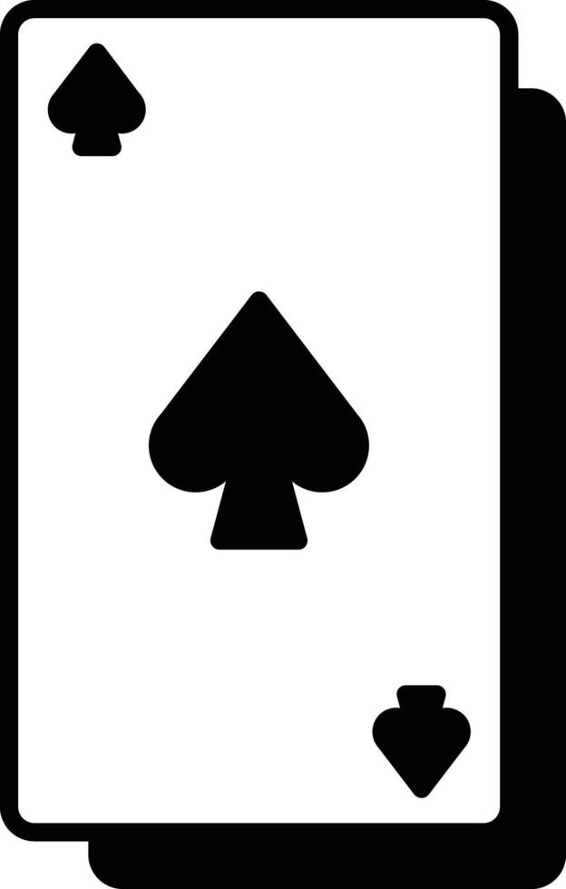 playing card glyph and line vector illustration