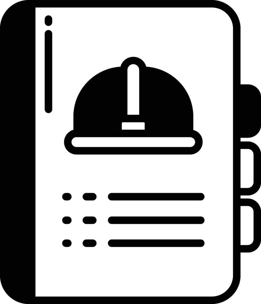 Book glyph and line vector illustration