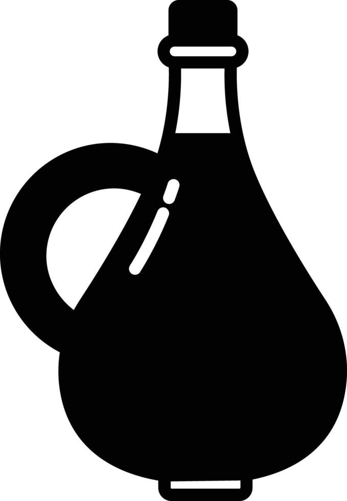 Jug glyph and line vector illustration