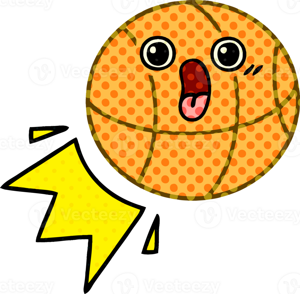 comic book style cartoon basketball png
