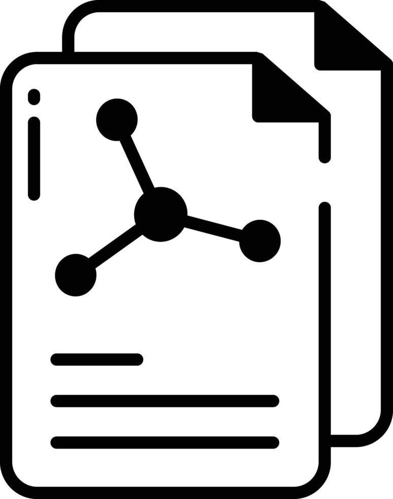 Beaker document glyph and line vector illustration