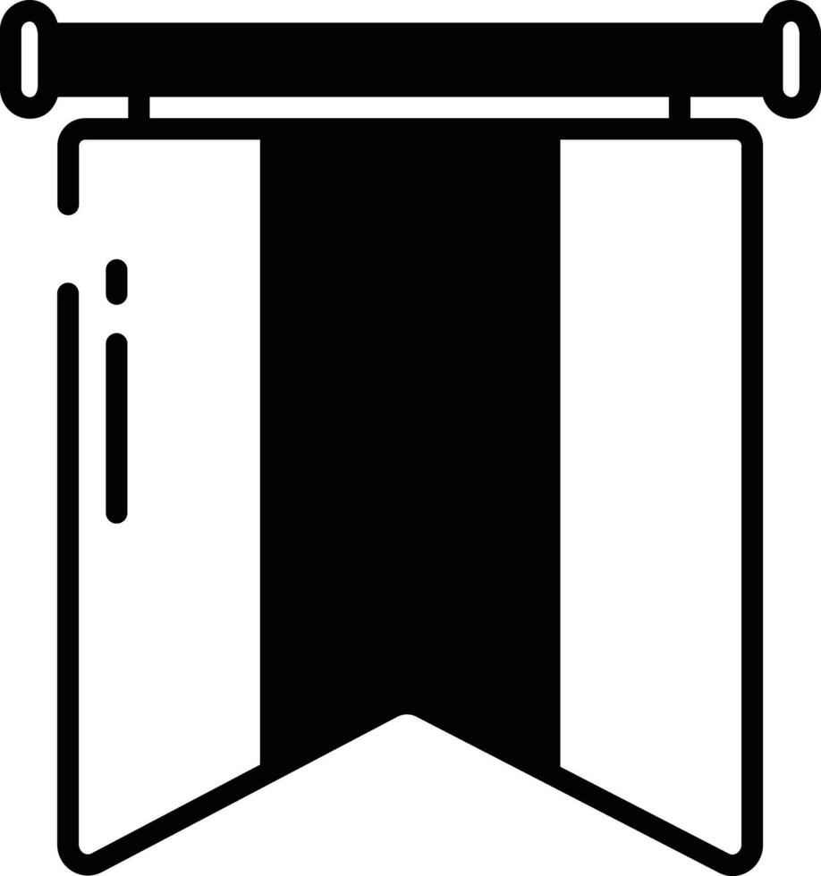 flag glyph and line vector illustration