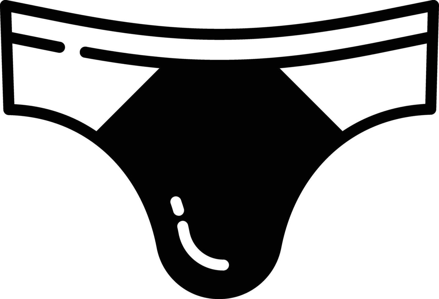 Man Underwear glyph and line vector illustration