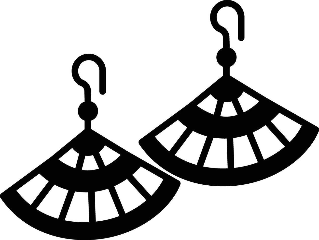 earring glyph and line vector illustration