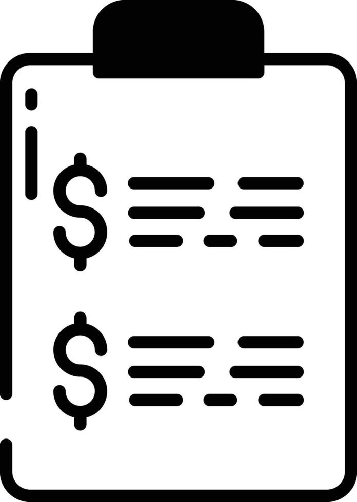 Budget glyph and line vector illustration