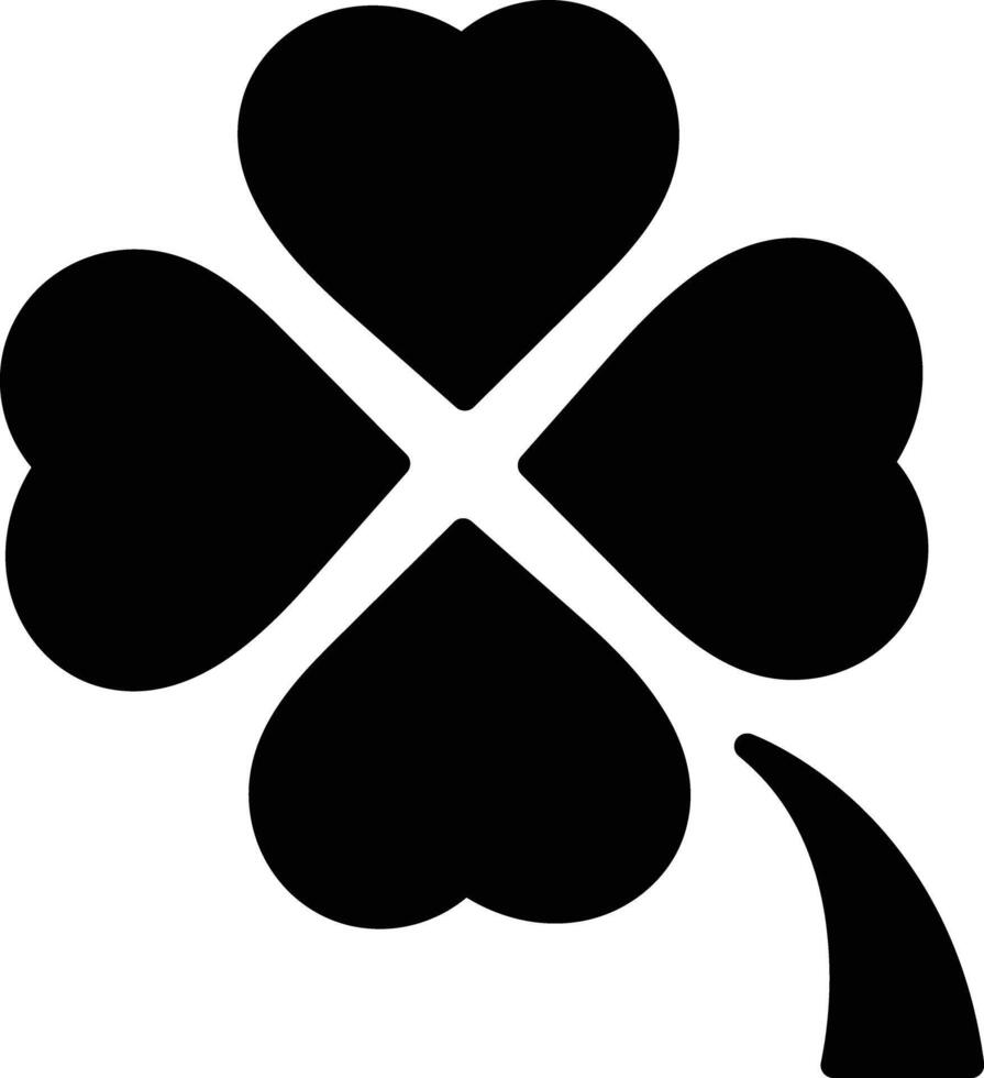 Clover glyph and line vector illustration
