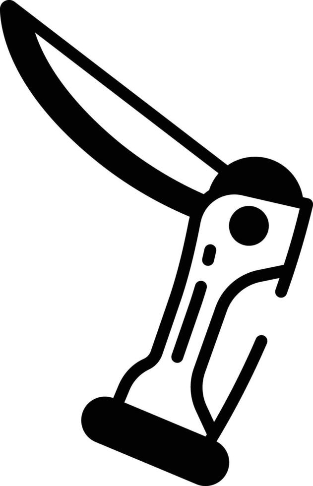 Pocket Knife glyph and line vector illustration