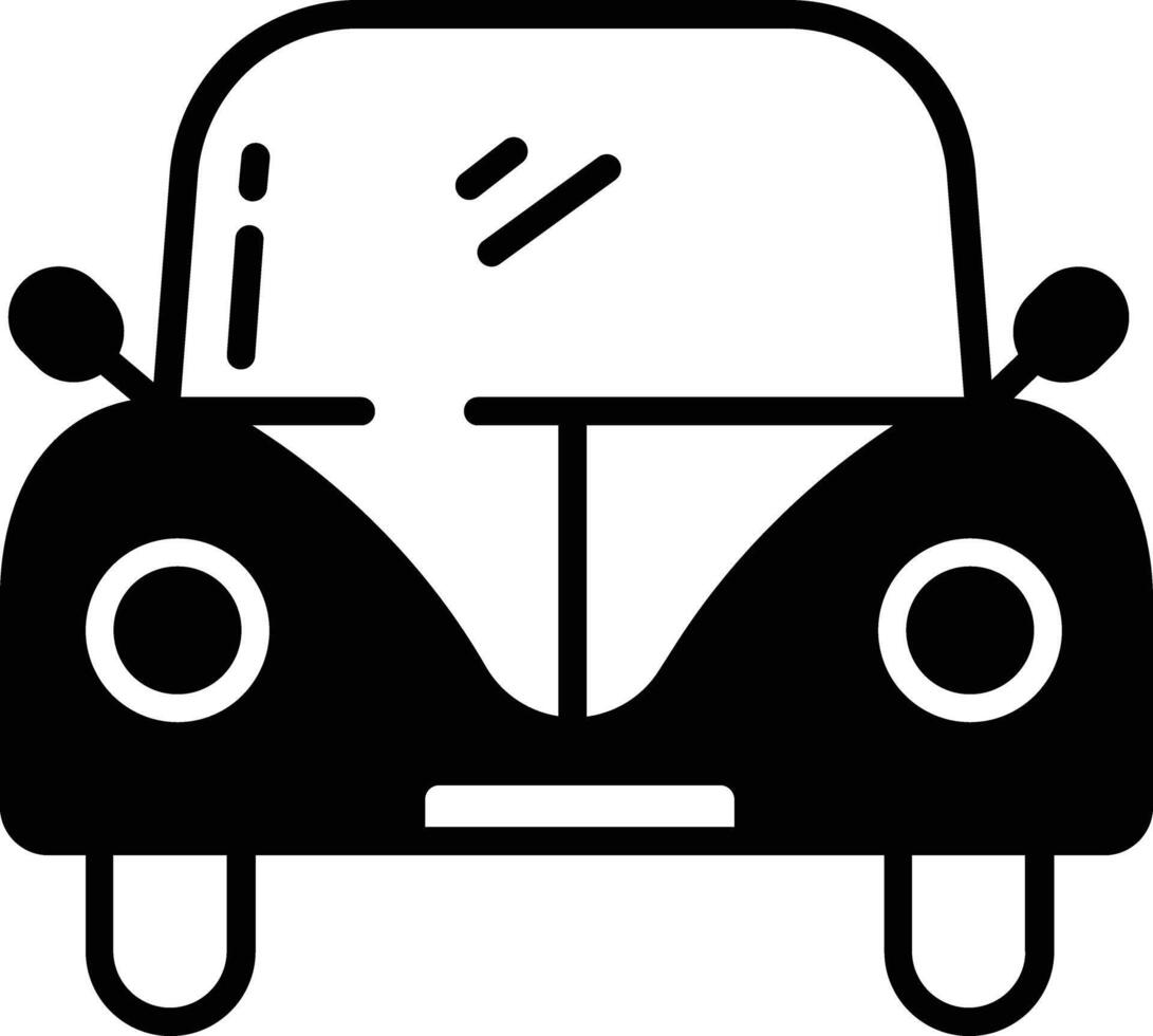 Car glyph and line vector illustration