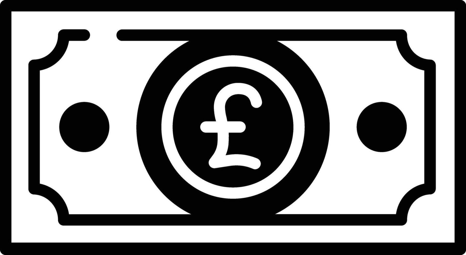 Pound glyph and line vector illustration