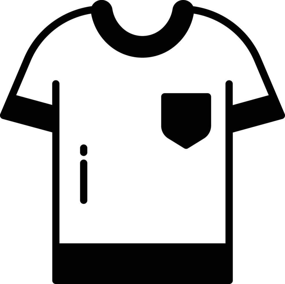 T-shirt glyph and line vector illustration