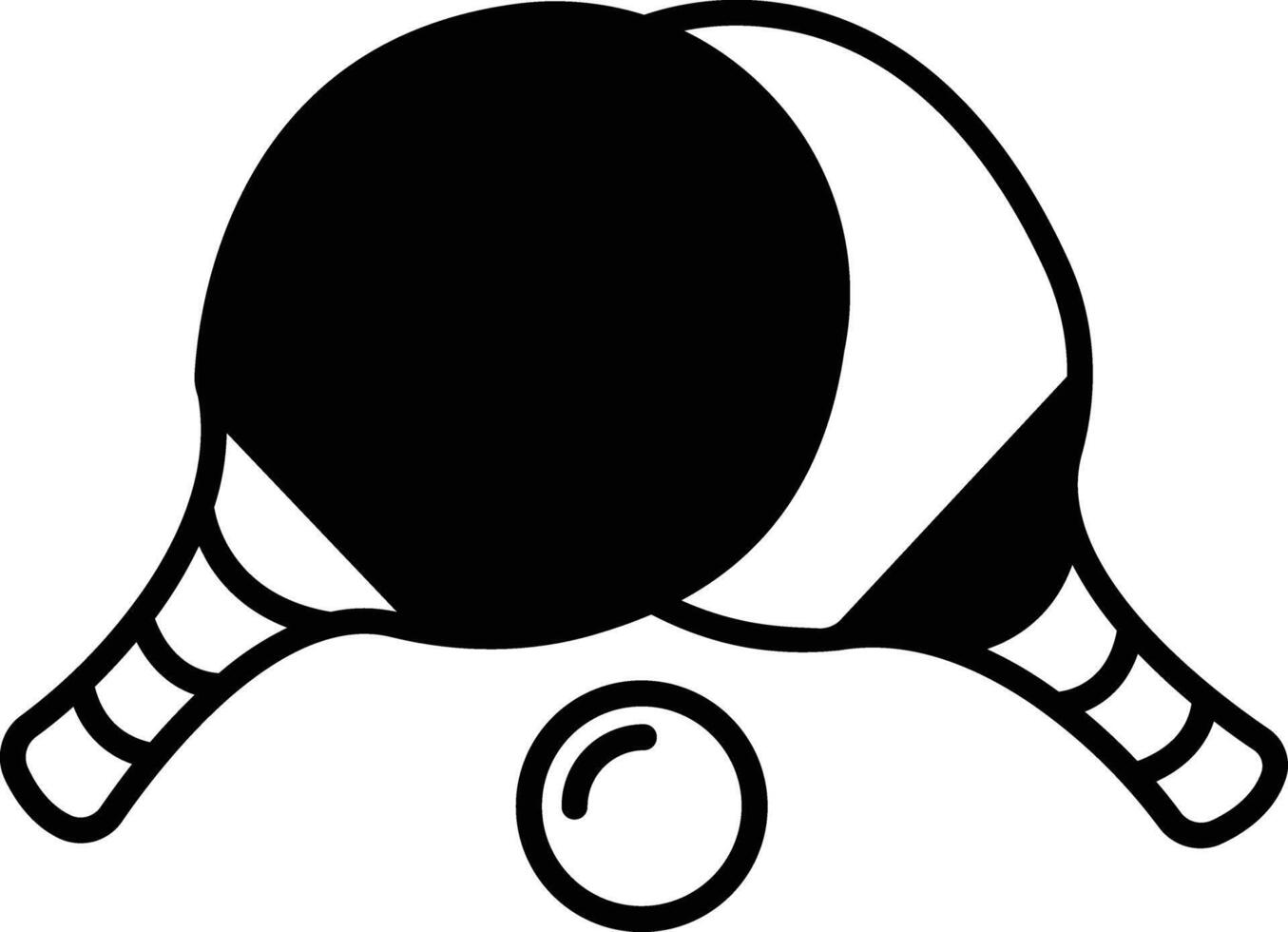 Table Tennis glyph and line vector illustration