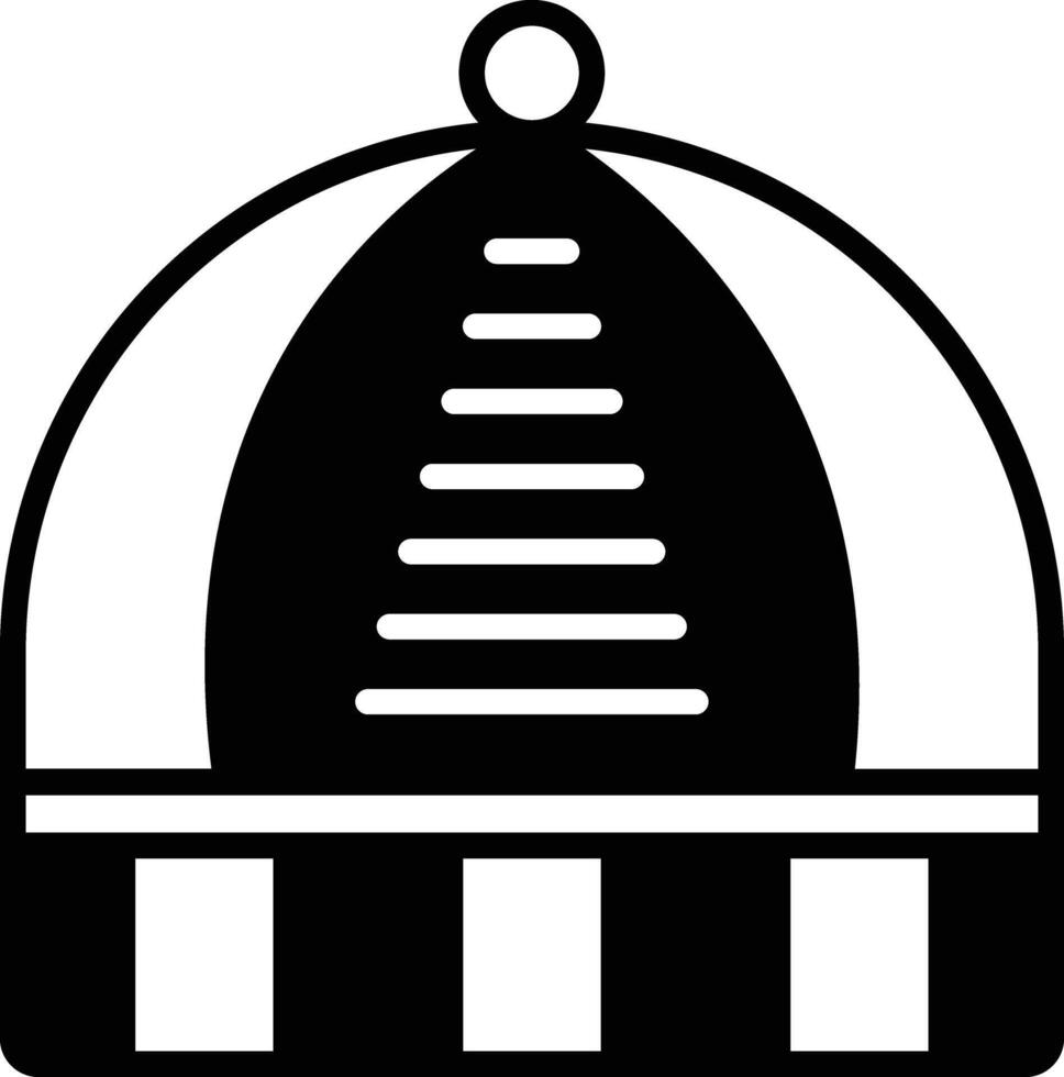 Hat glyph and line vector illustration
