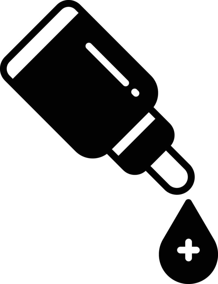 Medicine Drop glyph and line vector illustration