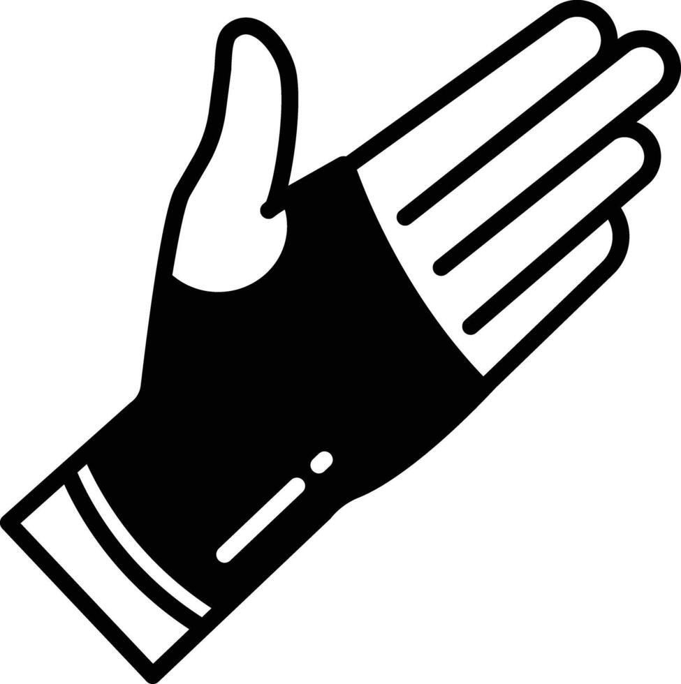 gym glove glyph and line vector illustration