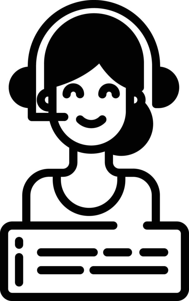 Customer Care glyph and line vector illustration