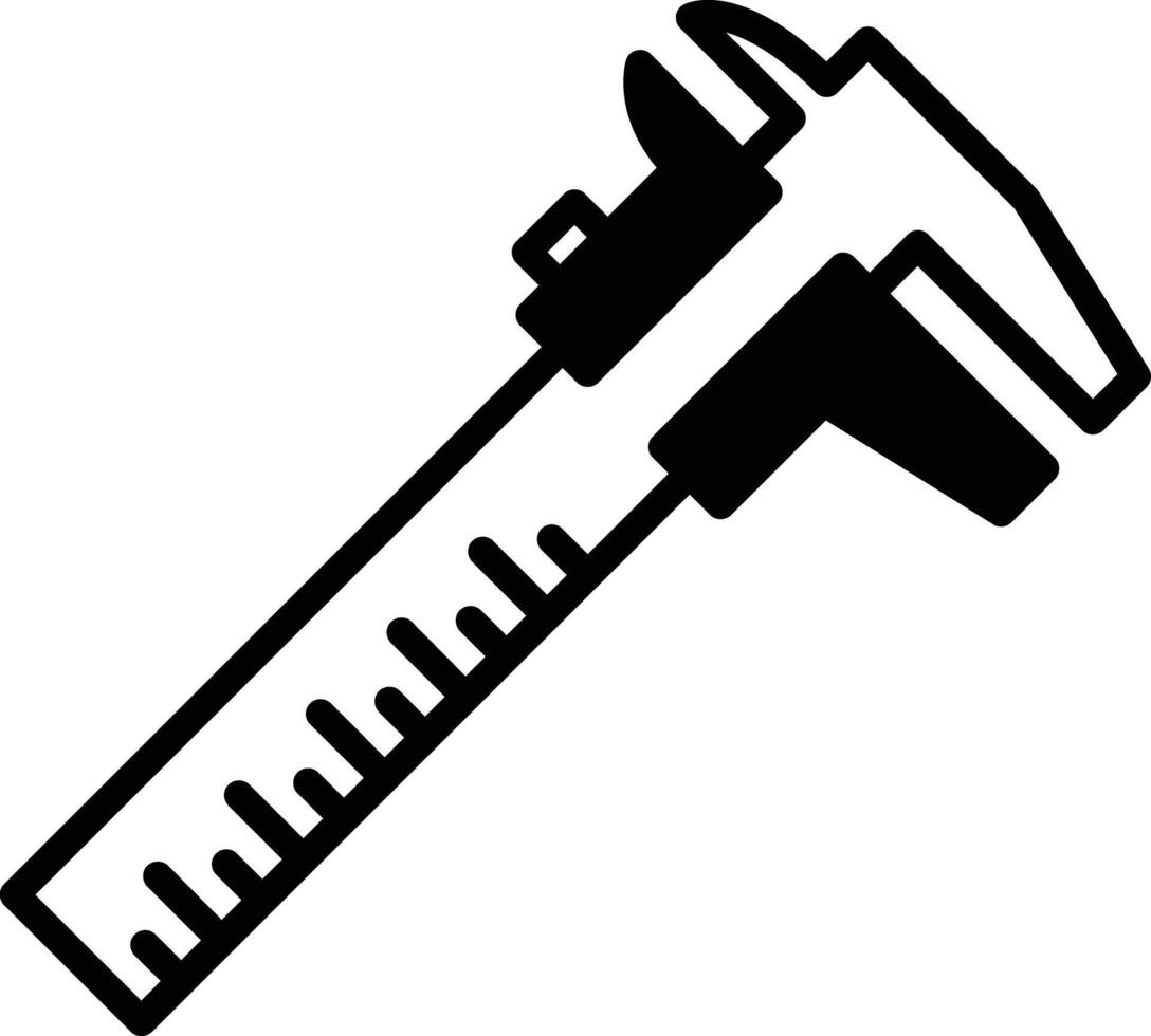Scale glyph and line vector illustration