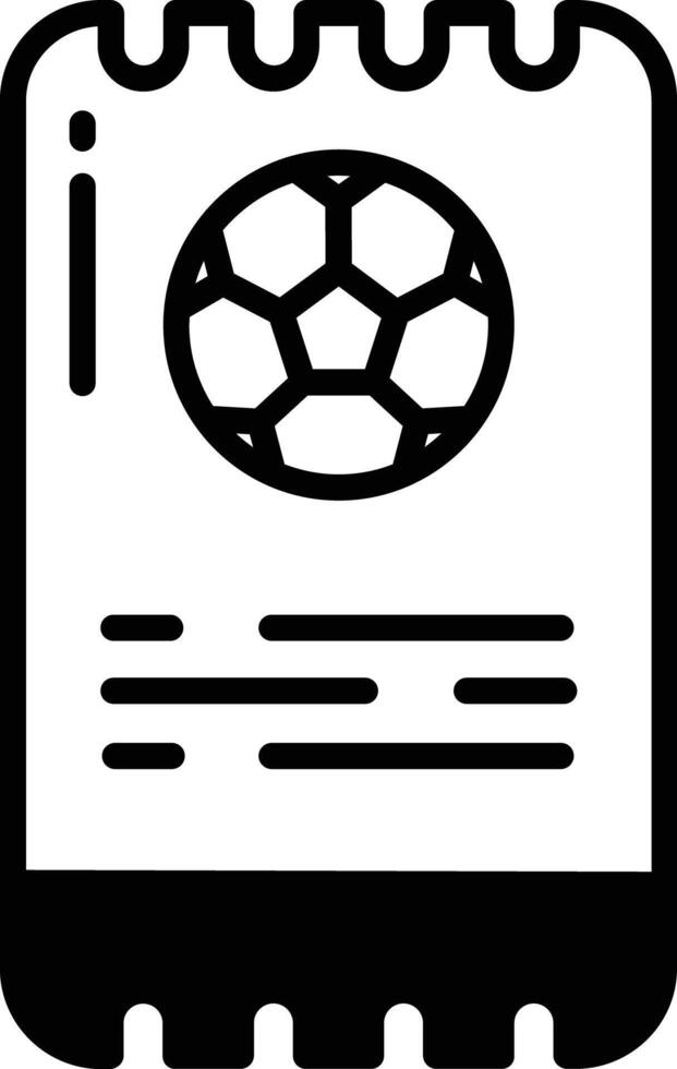 Ticket glyph and line vector illustration