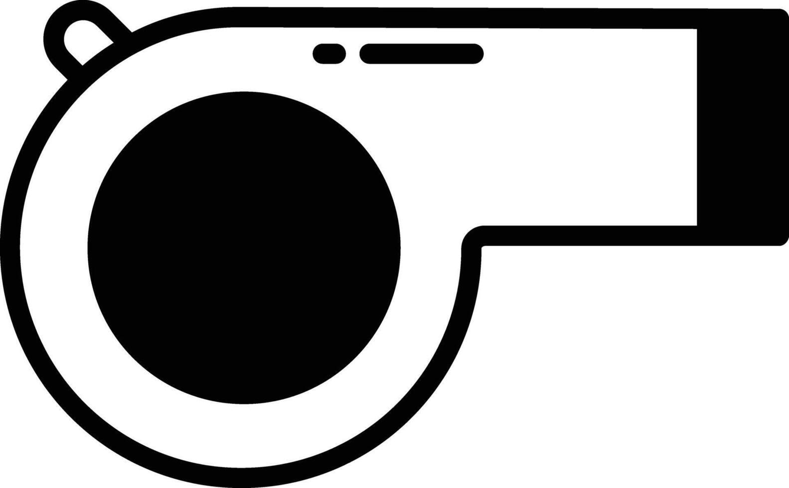 Whistle glyph and line vector illustration