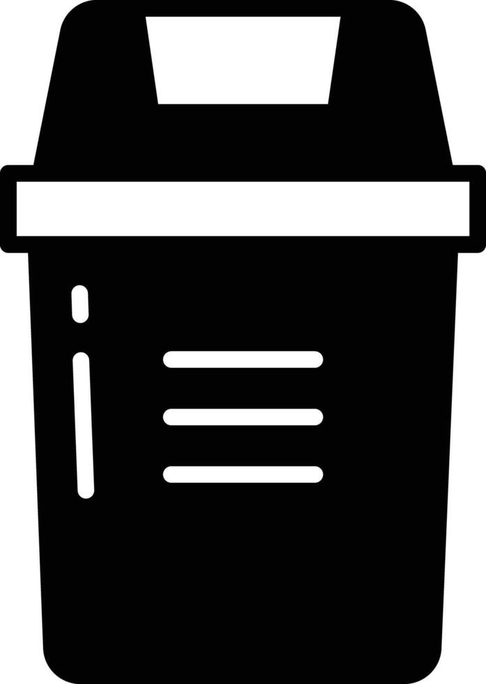 Trash glyph and line vector illustration