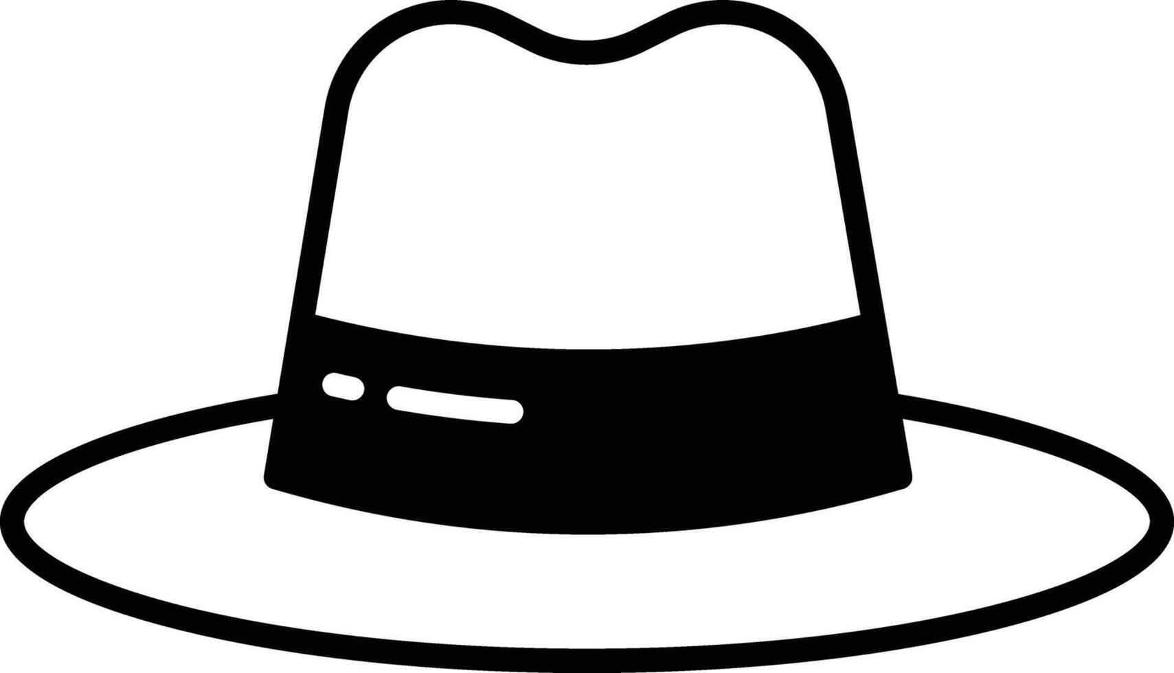 Hat glyph and line vector illustration