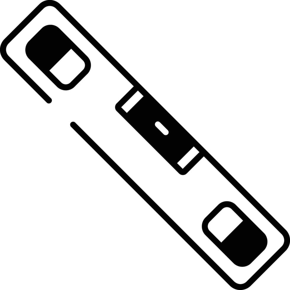 Spirit level glyph and line vector illustration