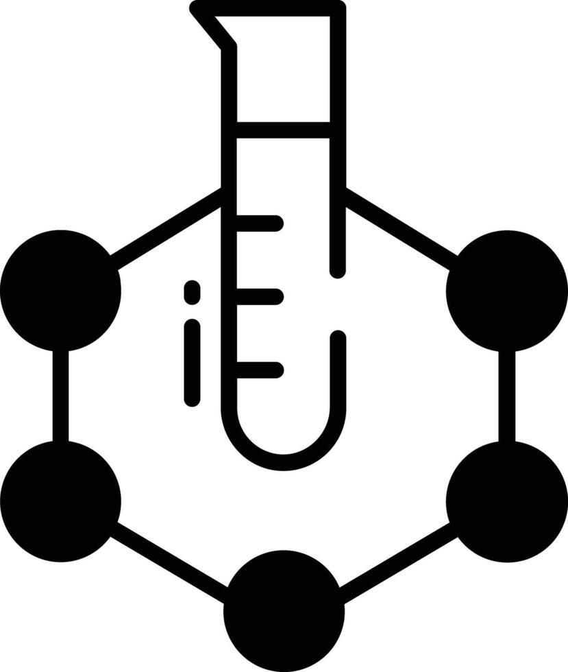 inorgánico glifo y línea vector ilustración