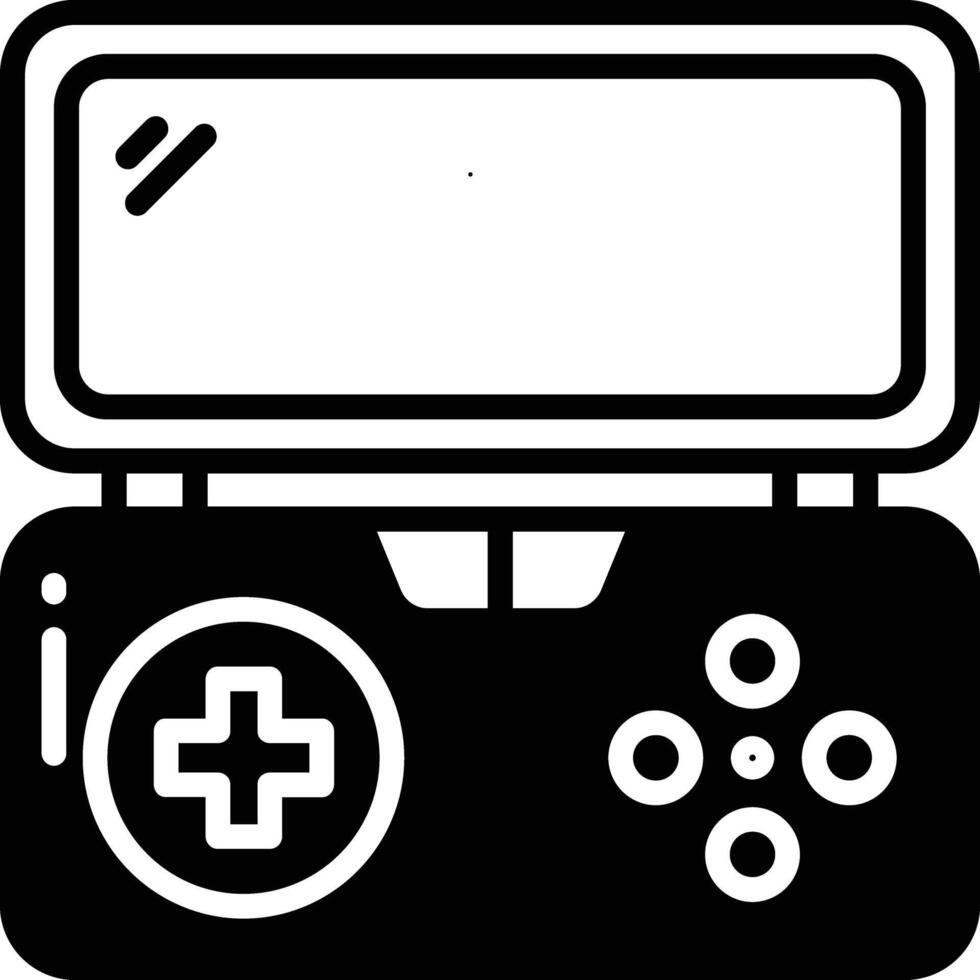 Video Game glyph and line vector illustration