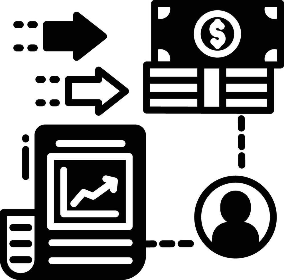 Accredited Investor glyph and line vector illustration