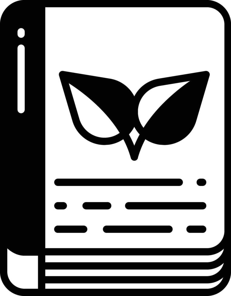 Book glyph and line vector illustration