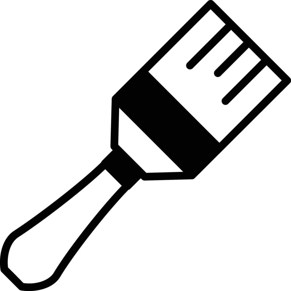 Paint Brush glyph and line vector illustration