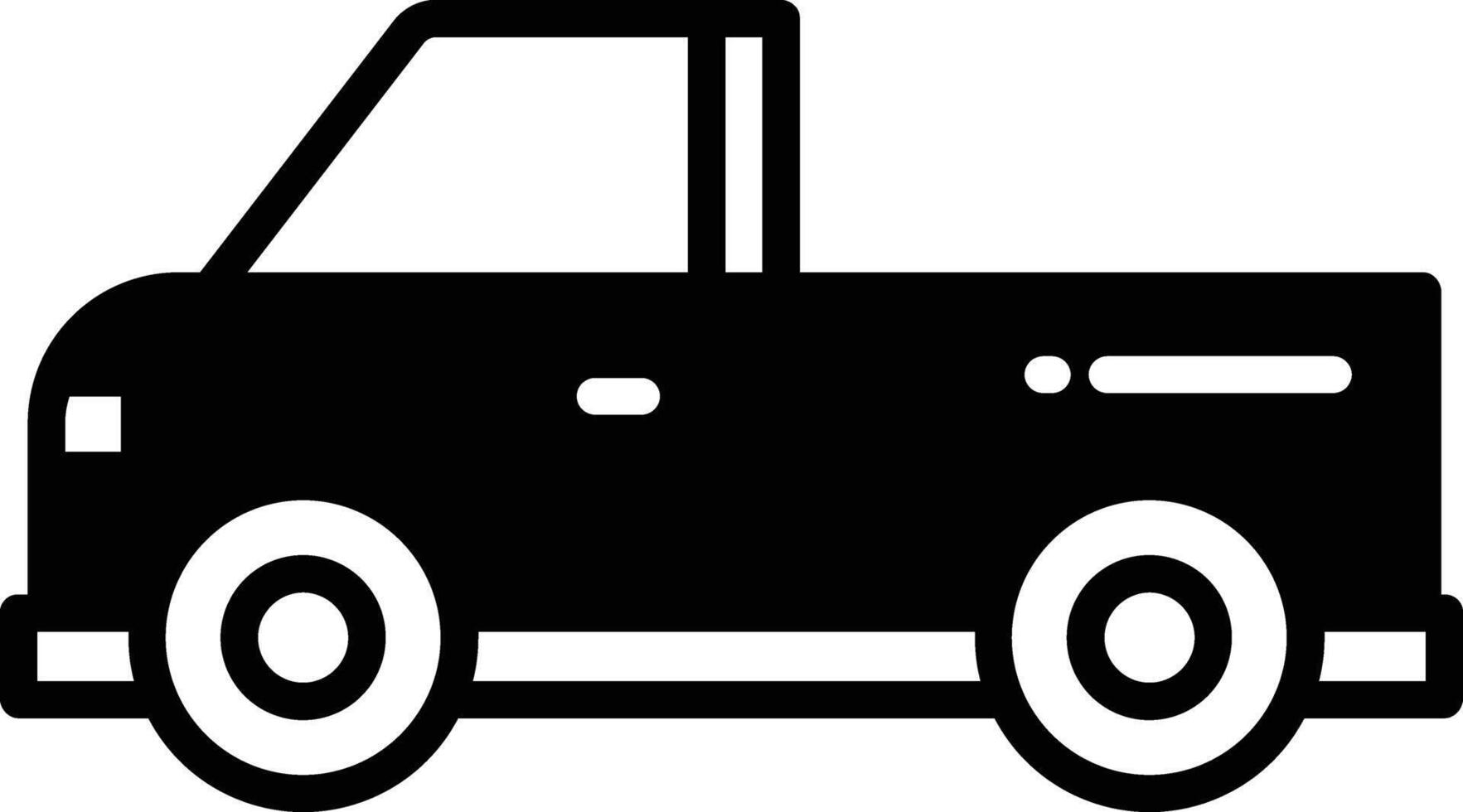 Van glyph and line vector illustration