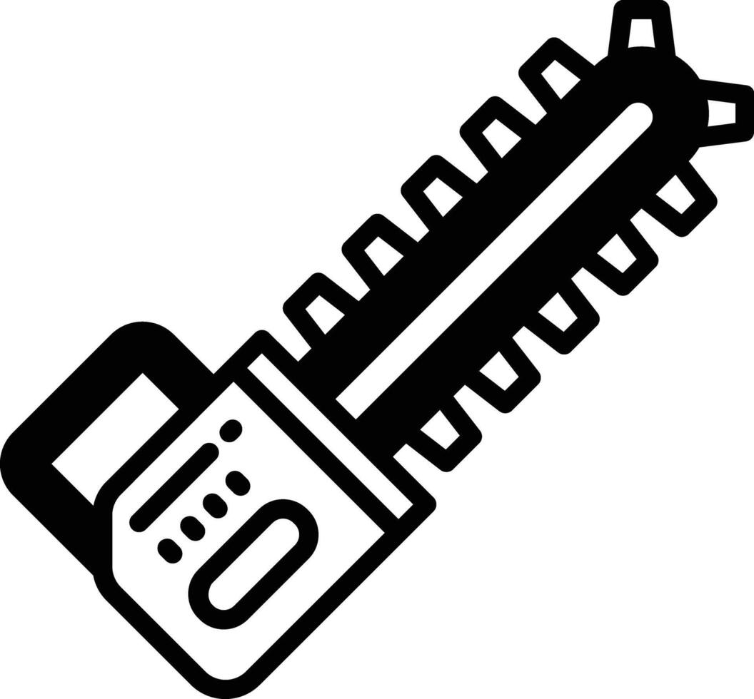 Electric Saw glyph and line vector illustration