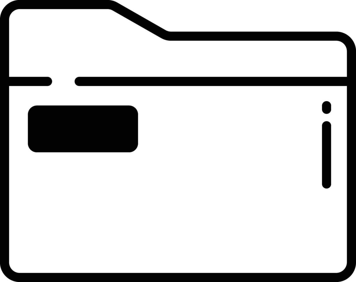 Folder glyph and line vector illustration