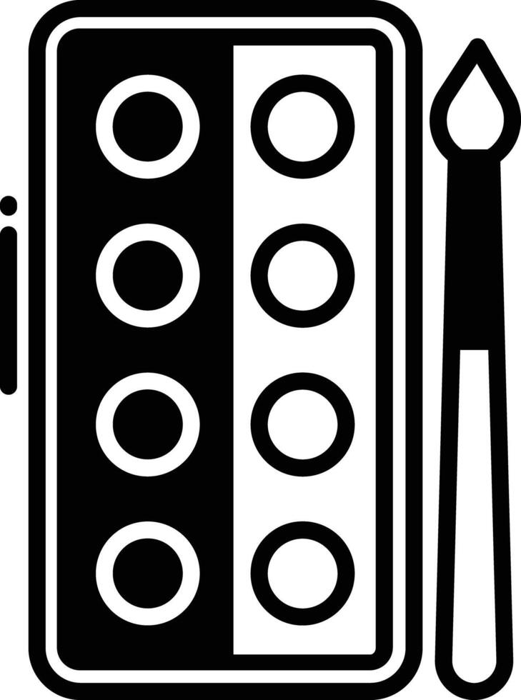 Colour box glyph and line vector illustration