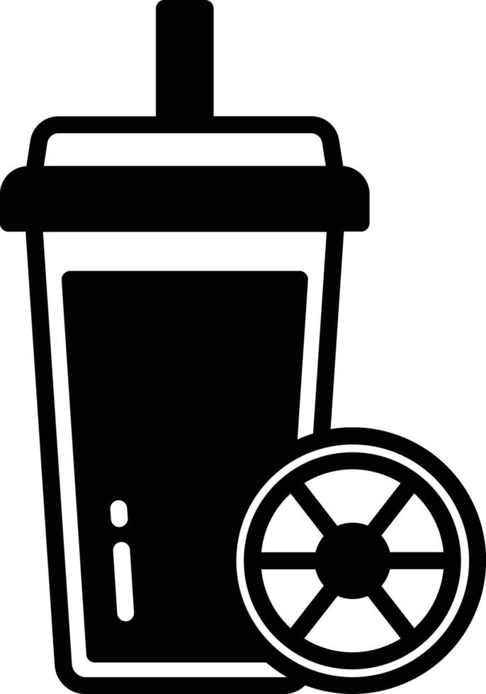 Grapefruit Juice glyph and line vector illustration