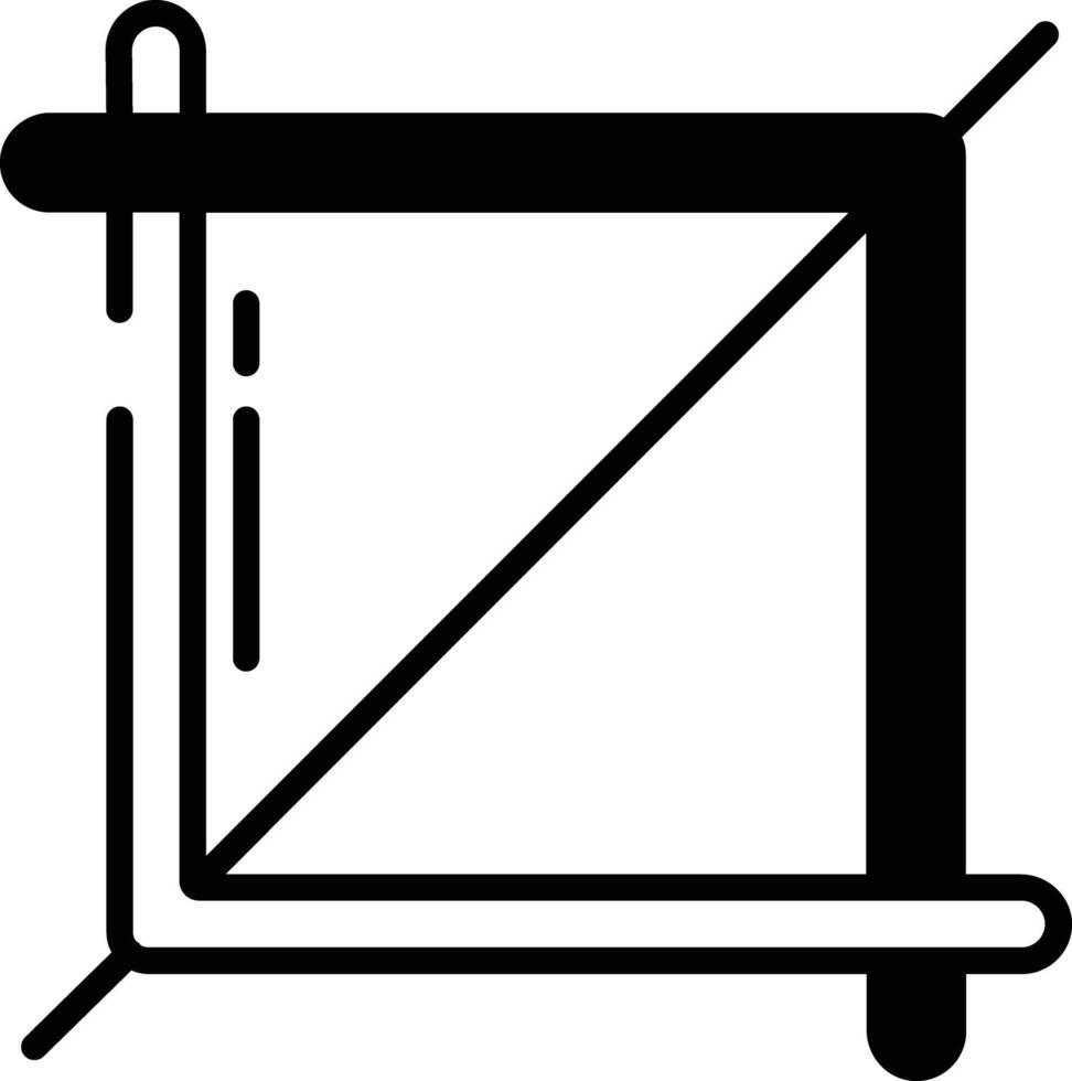 crop glyph and line vector illustration
