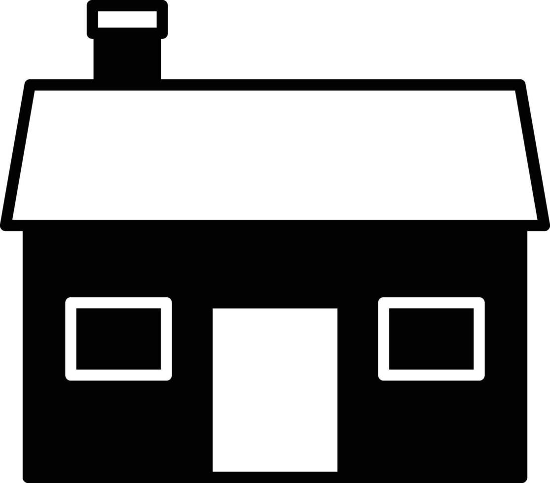 House glyph and line vector illustration