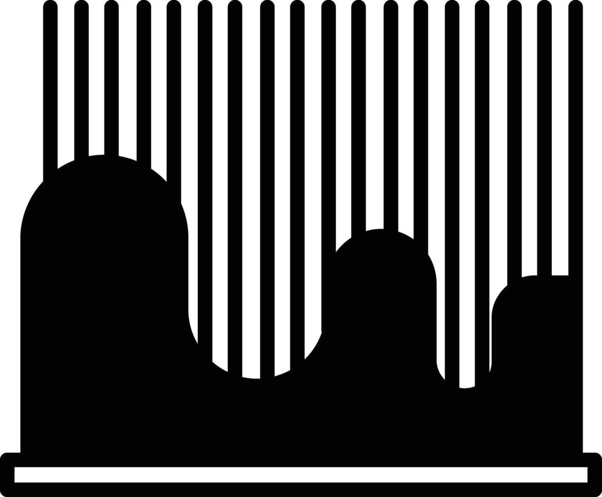 Graph glyph and line vector illustration