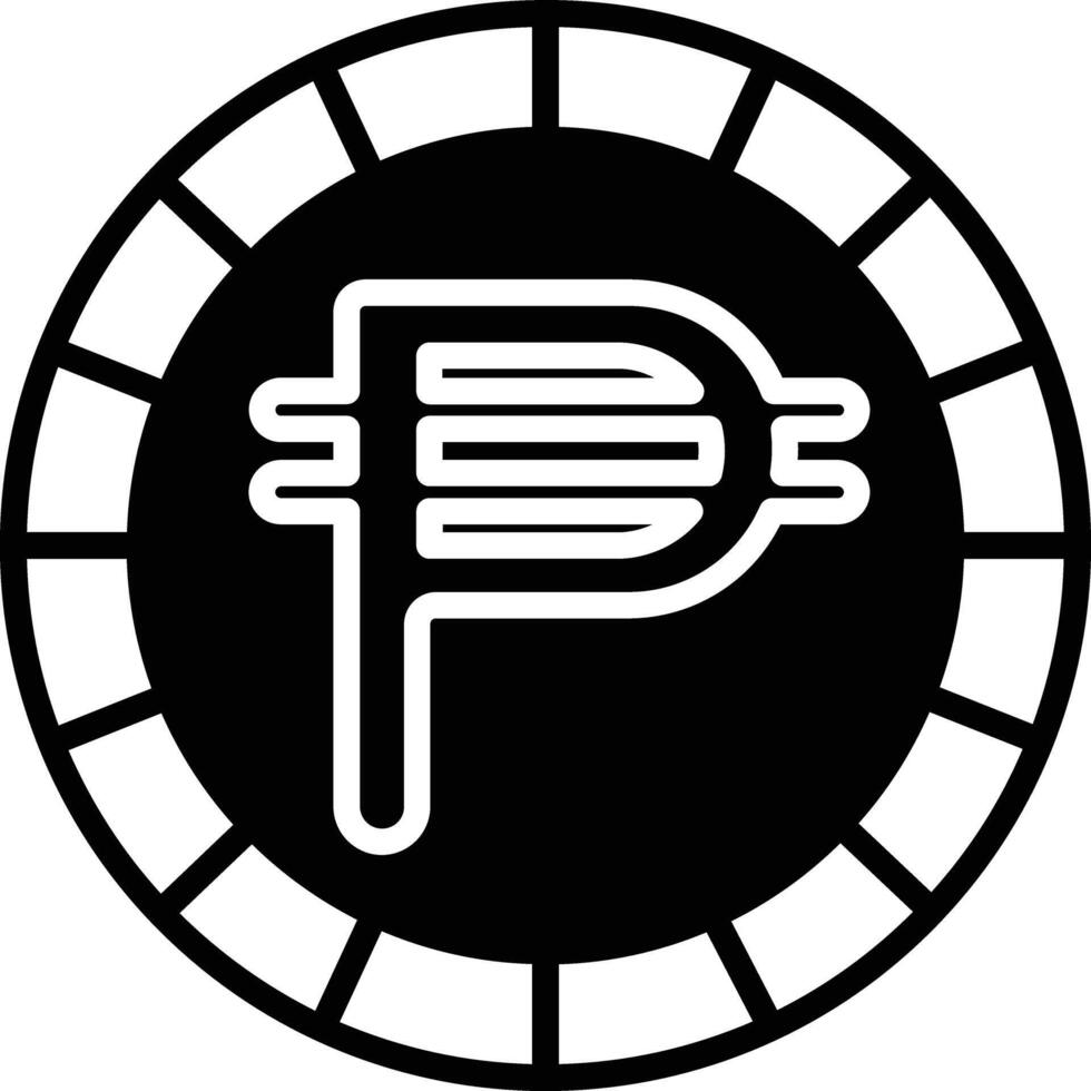 Peso glyph and line vector illustration