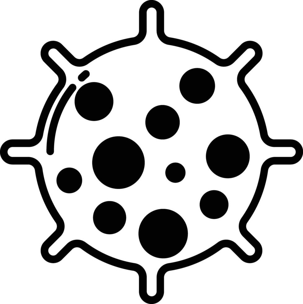 Virus glyph and line vector illustration