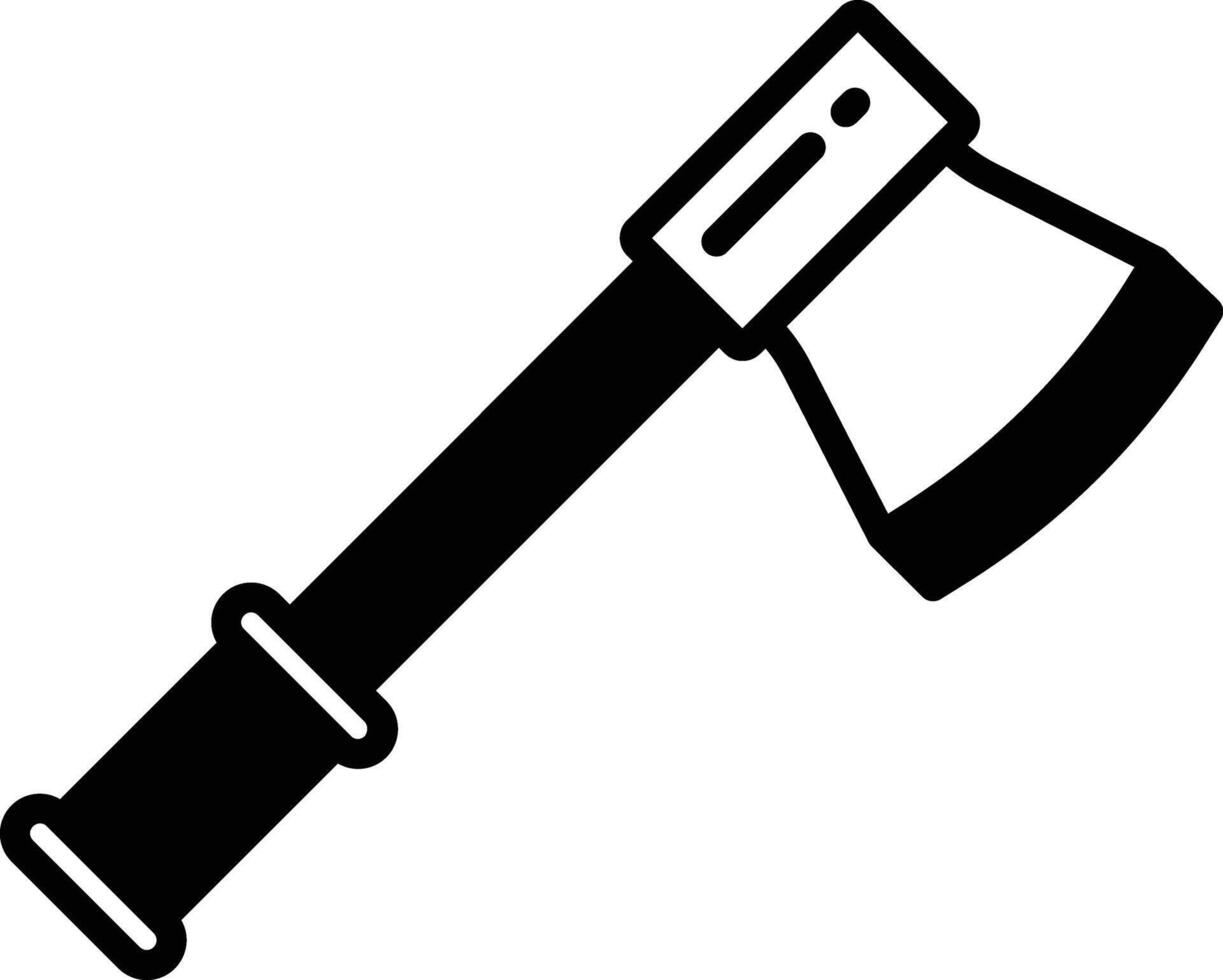 Axe glyph and line vector illustration