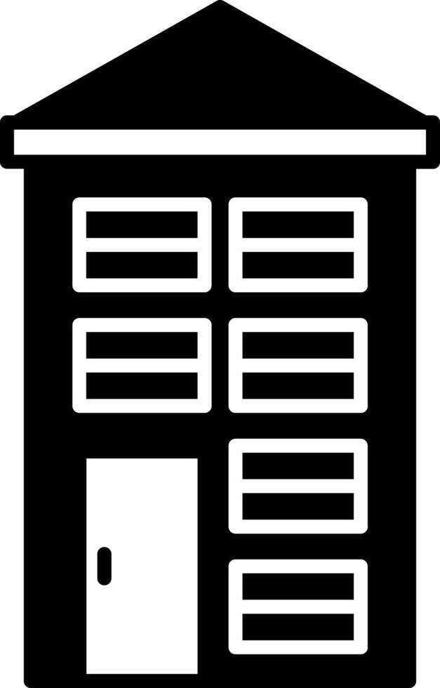 House glyph and line vector illustration