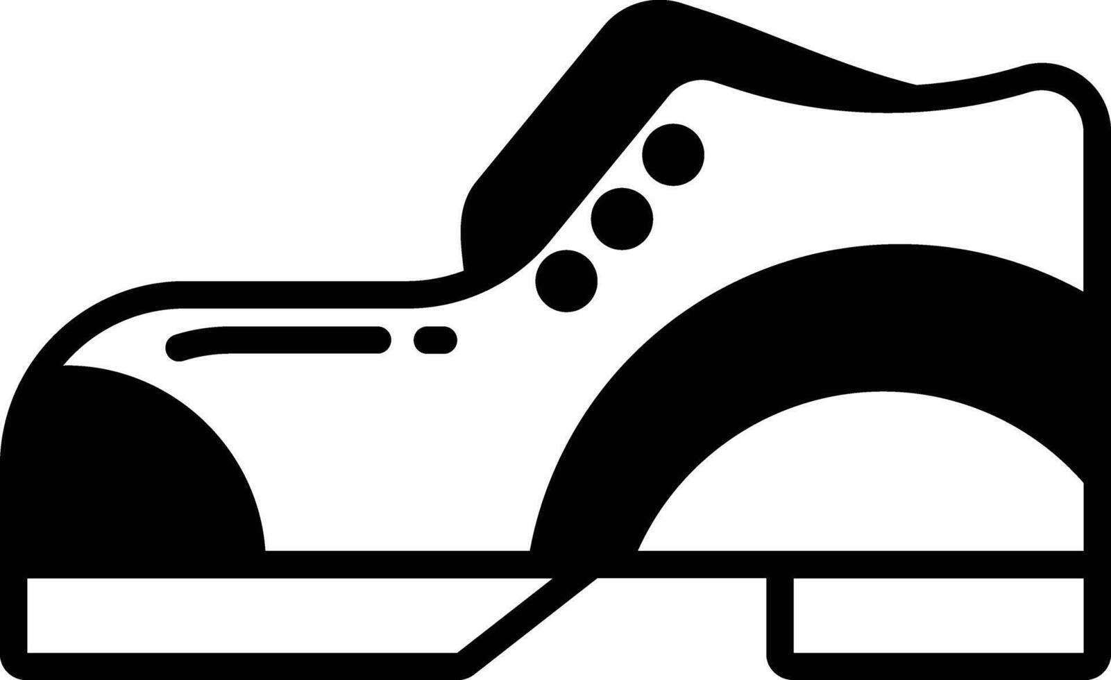 Boot glyph and line vector illustration