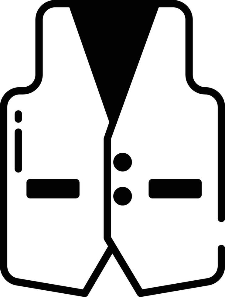 Vest glyph and line vector illustration